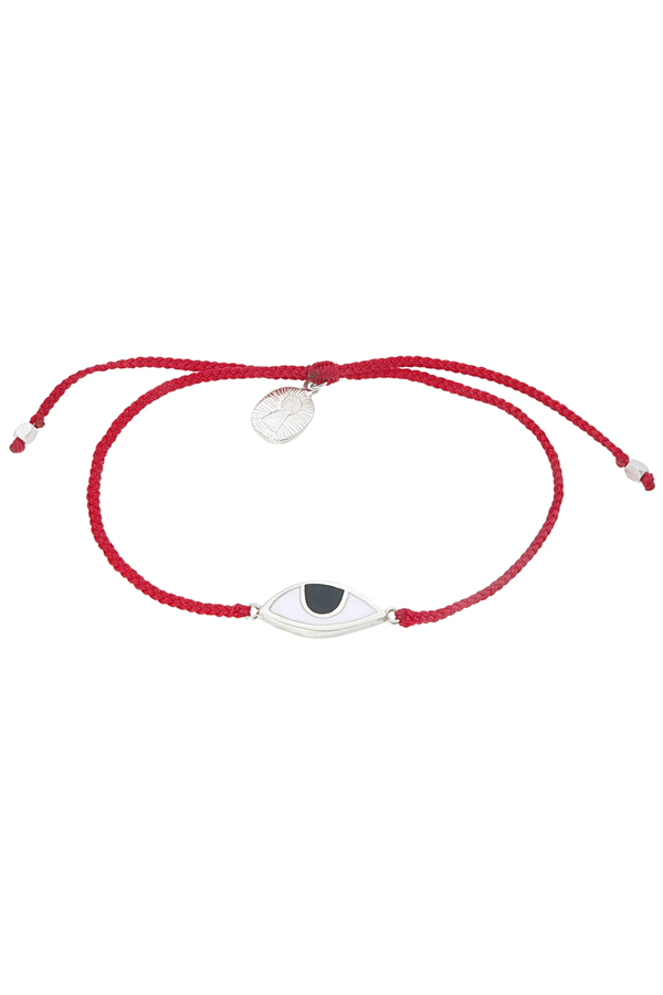 Eye Protection Bracelet | Red - Silver