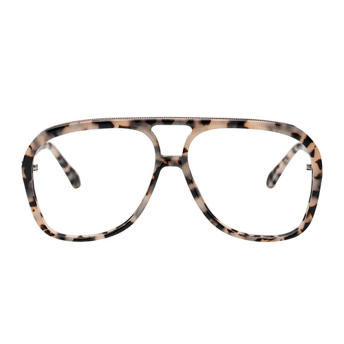 Valley Eyewear | Bang | Optics - Ivory Tort w. Rose Gold Metal Trim / Clear Lens