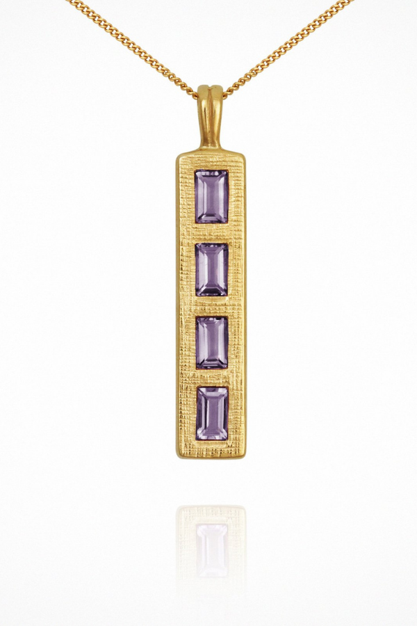 Temple Of The Sun | Lilac Necklace - Gold