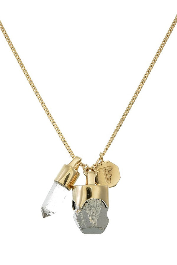 Tiger Frame Jewellery Superpower Charm Necklace - Pyrite and Quartz