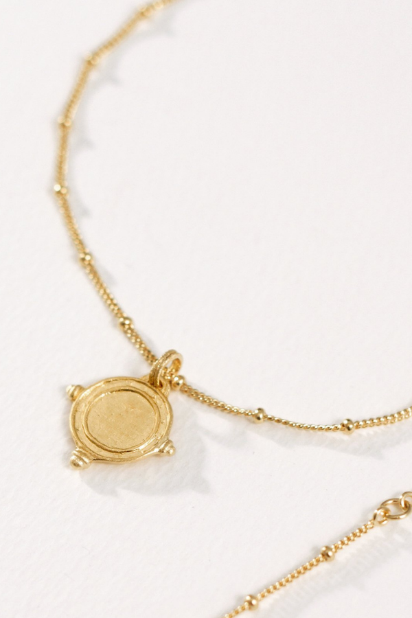 Temple Of The Sun | Petra Coin Necklace - Gold