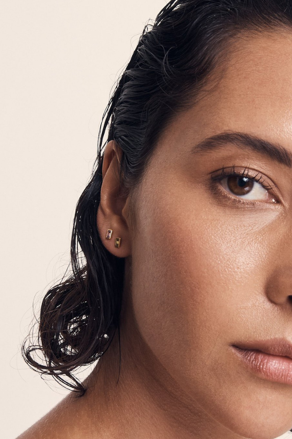 Leda Studs Peridot - Gold