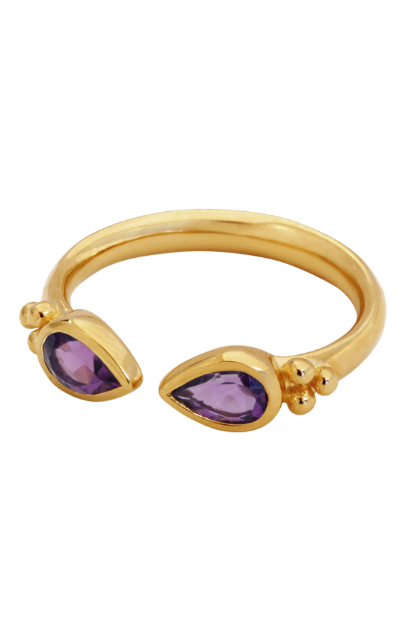 Temple Of The Sun | Sarra Ring Amethyst - Gold