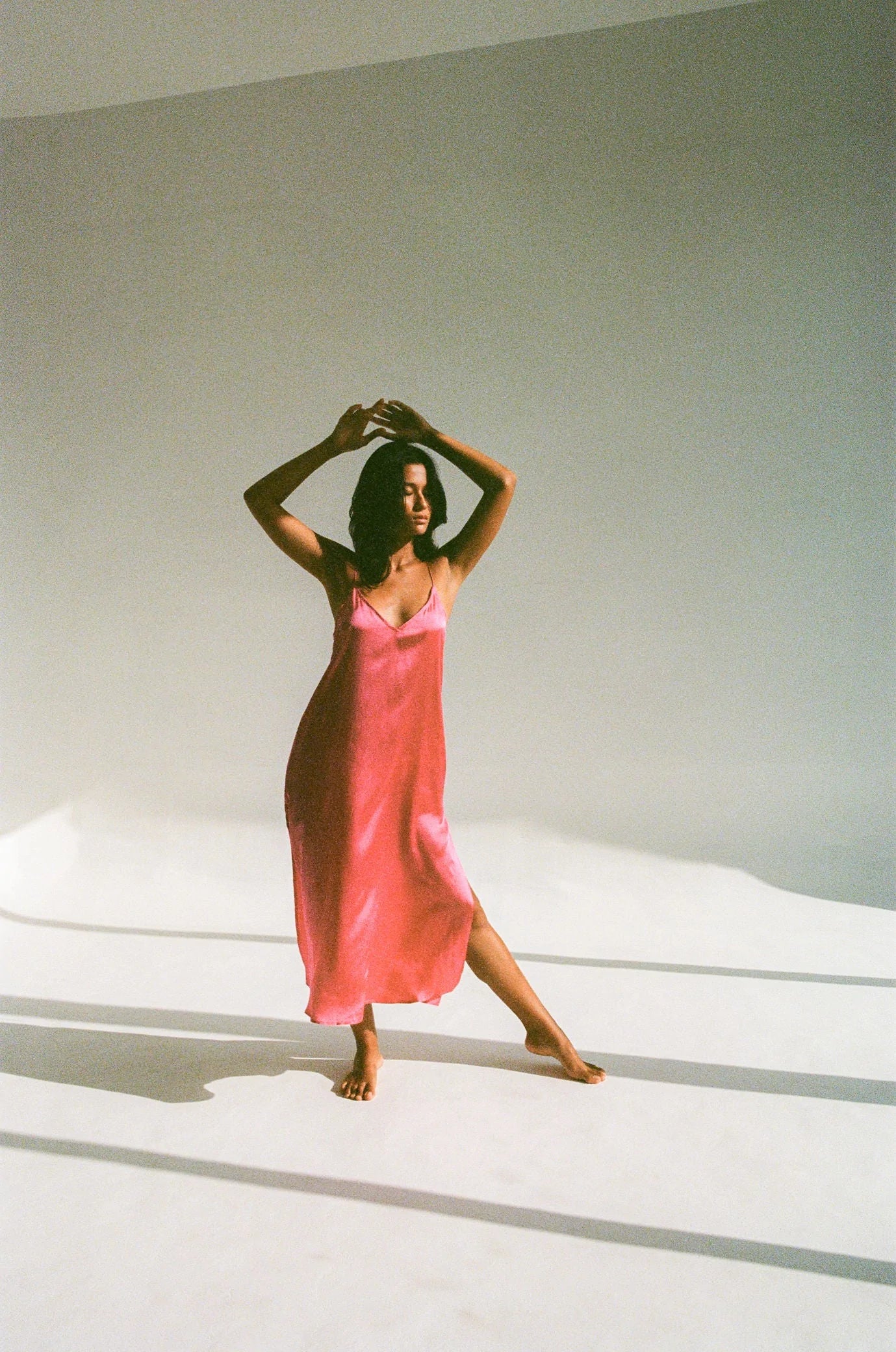 Bahhgoose | Signature Silk Slip Dress - Tropico Pink – The Freedom State