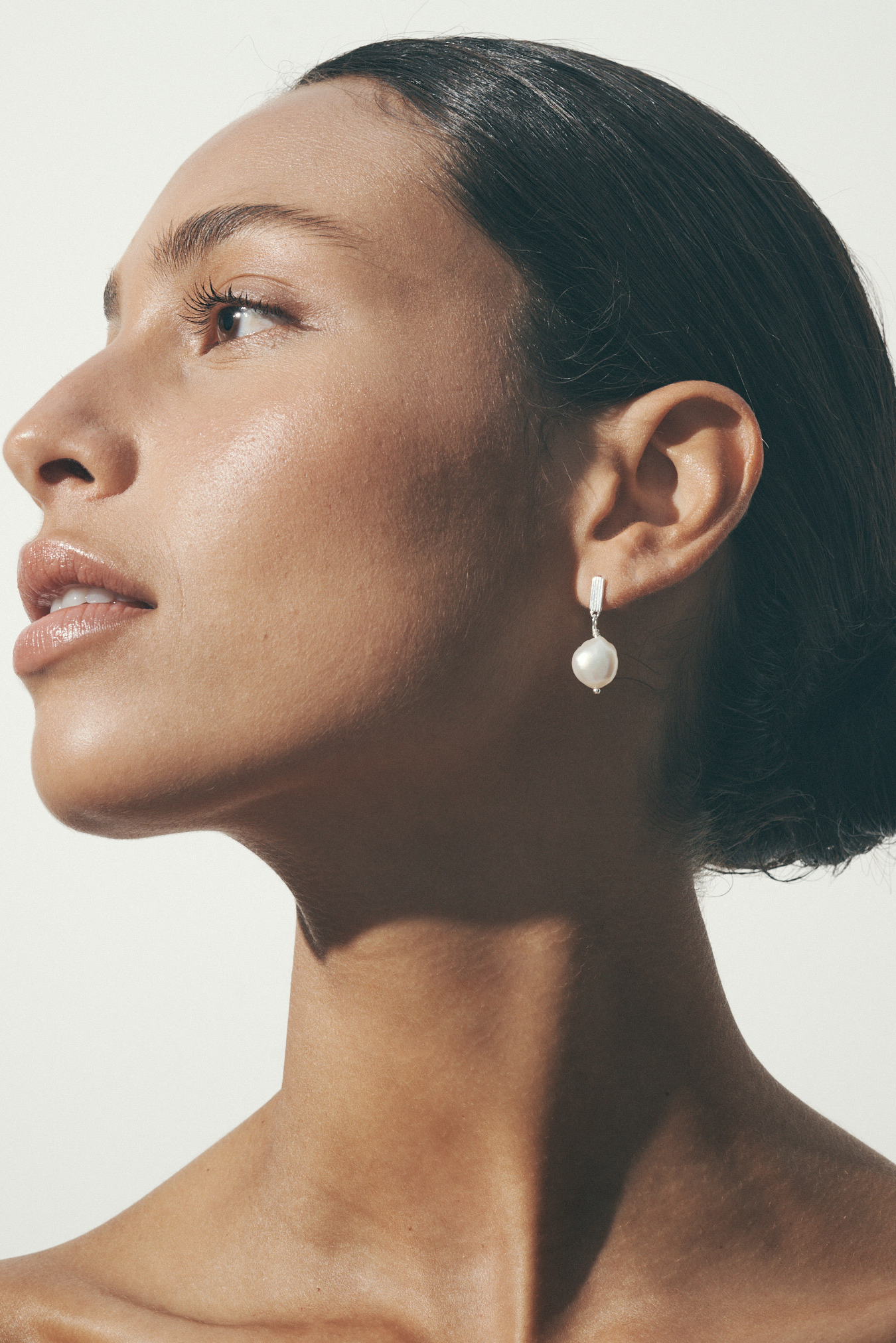 Baroque Pearl Earrings - Silver