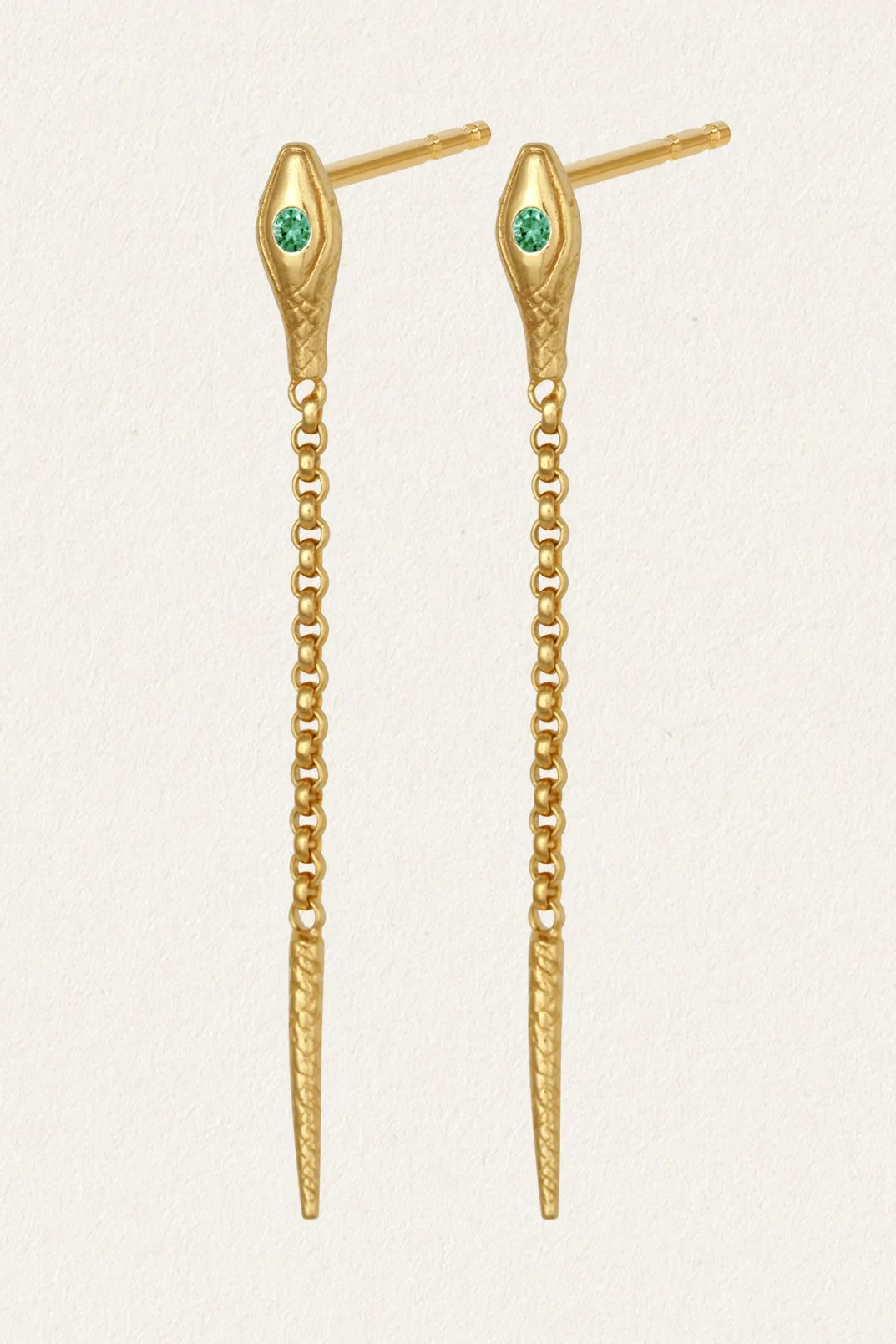 Temple Of The Sun | Althea Emerald Earrings - Gold