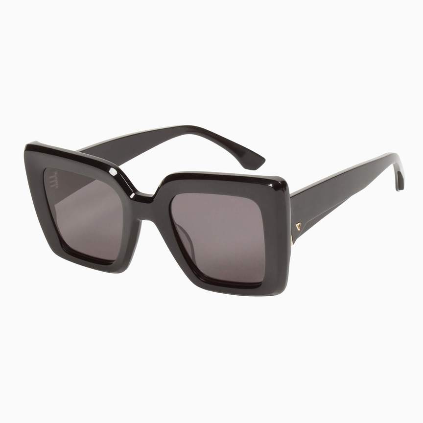 Amour | Sunglasses - Gloss Black / Black Lens