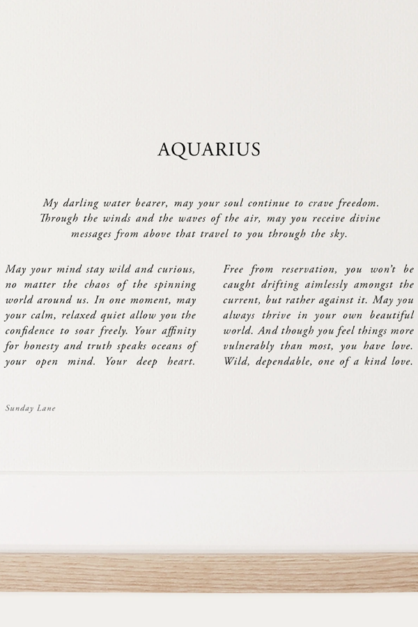Sunday Lane | Aquarius 4