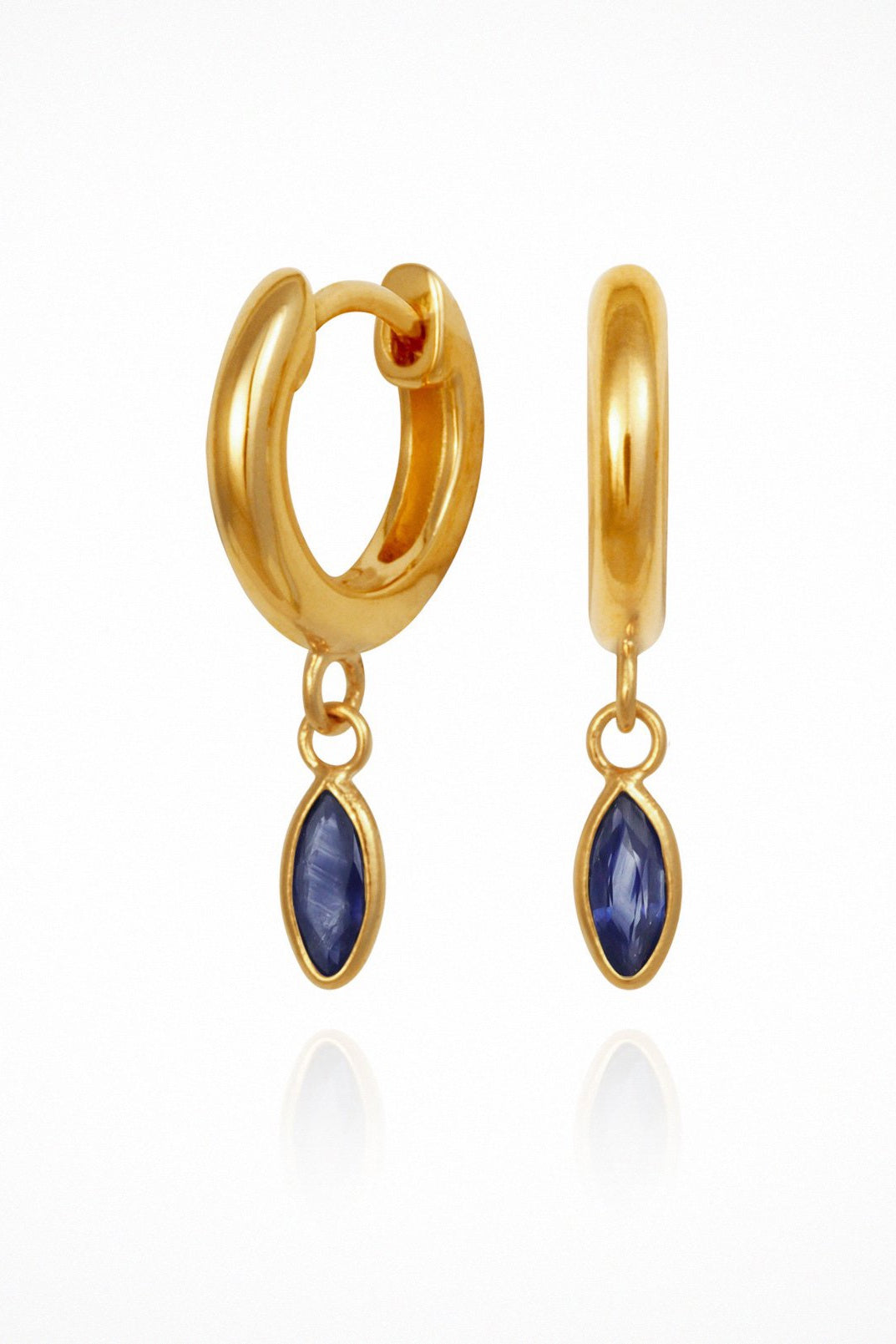 Alessandra Earrings Sapphire - Gold