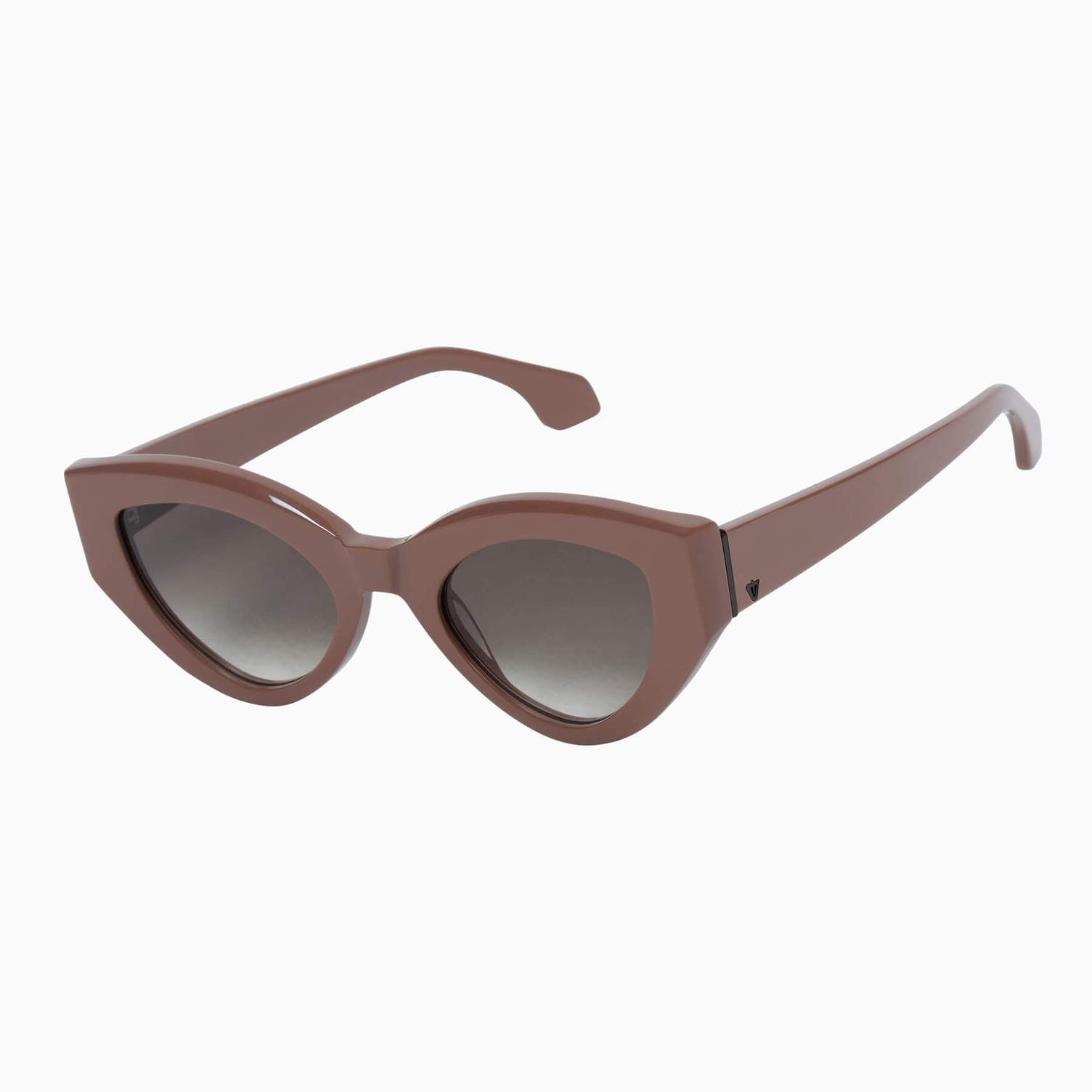 Valley Eyewear | Bones  | Sunglasses - Ash Rose w. Black Metal Trim / Brown Gradient Lens | Sunglasses