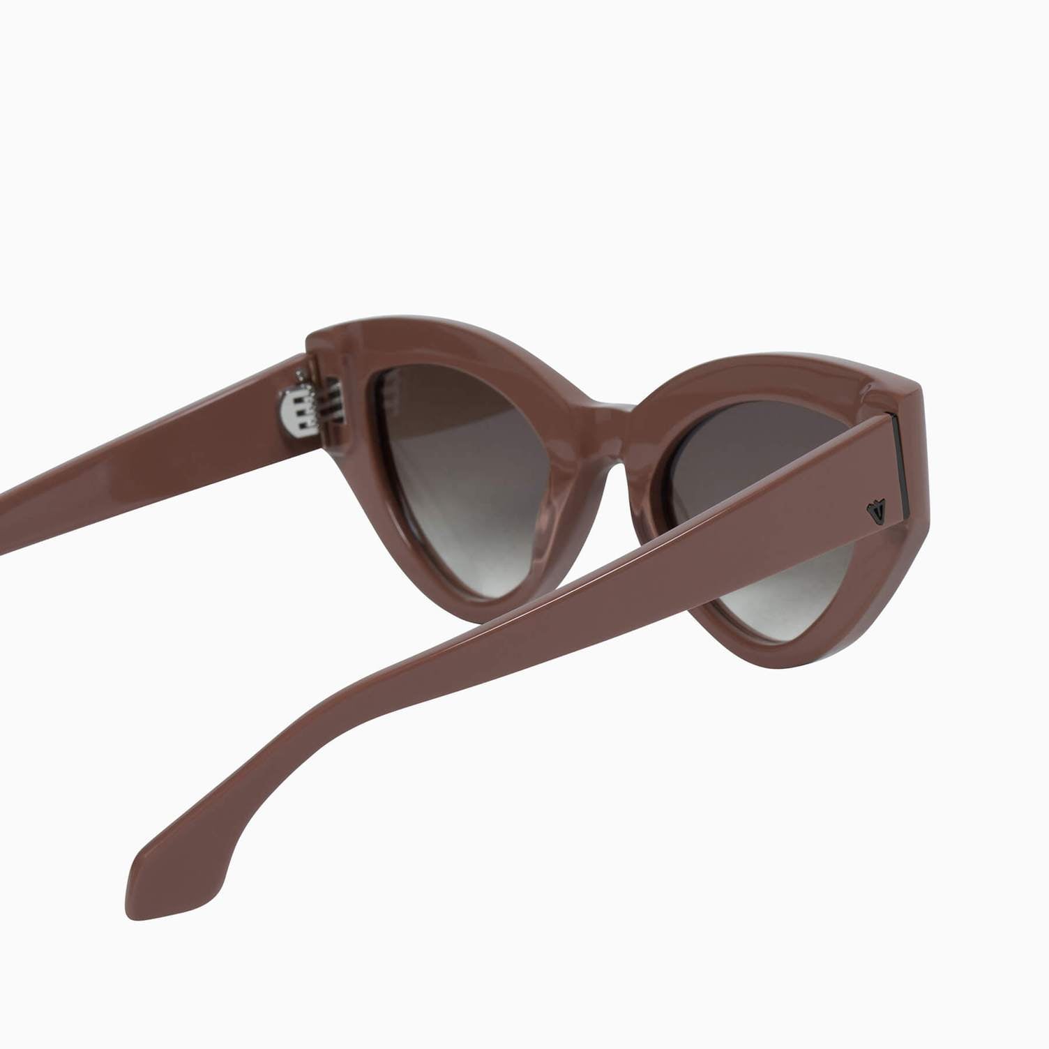 Valley Eyewear | Bones  | Sunglasses - Ash Rose w. Black Metal Trim / Brown Gradient Lens | Sunglasses