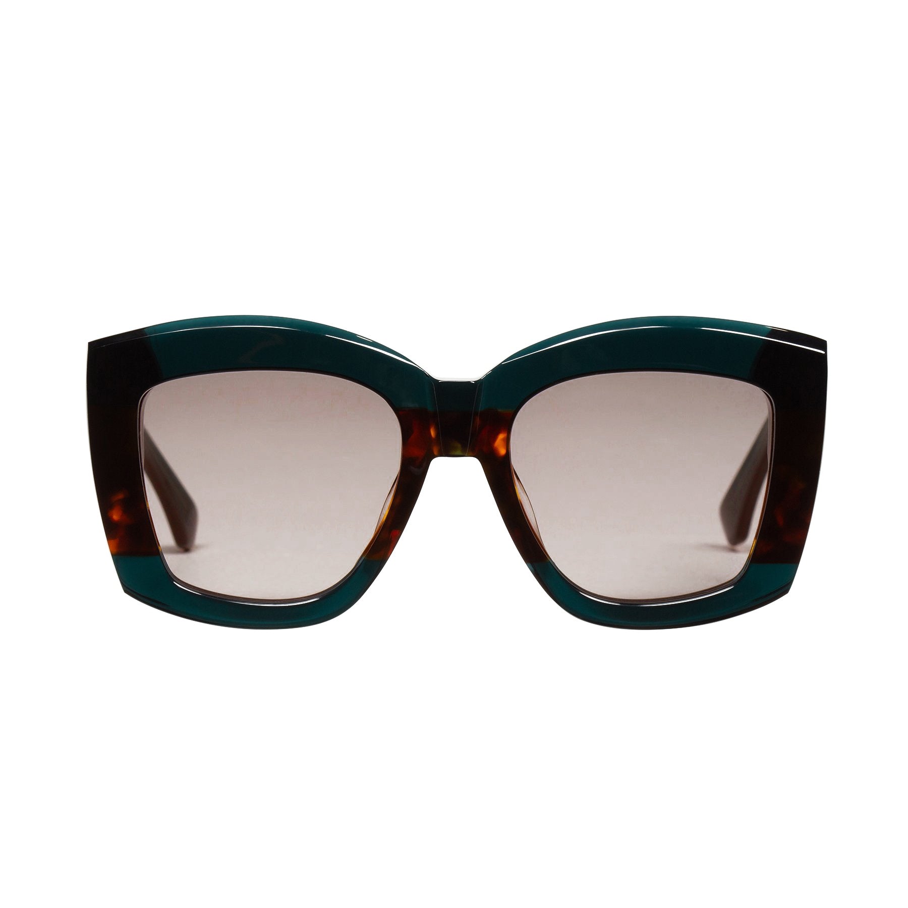 Coltrane | Sunglasses - Dark Sea Green w. Tort Centre / Brown Lens