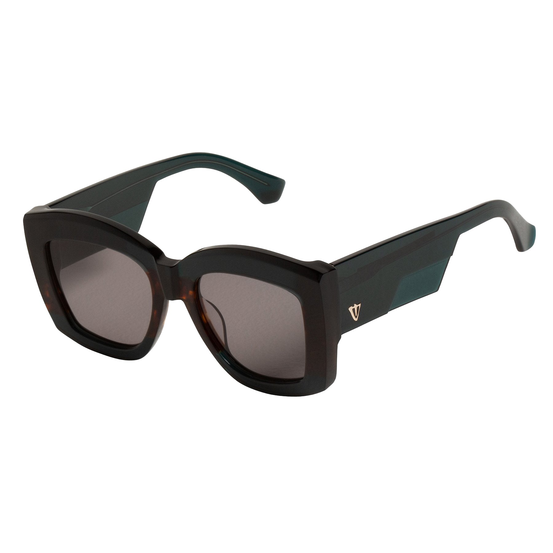 Coltrane | Sunglasses - Dark Sea Green w. Tort Centre / Brown Lens