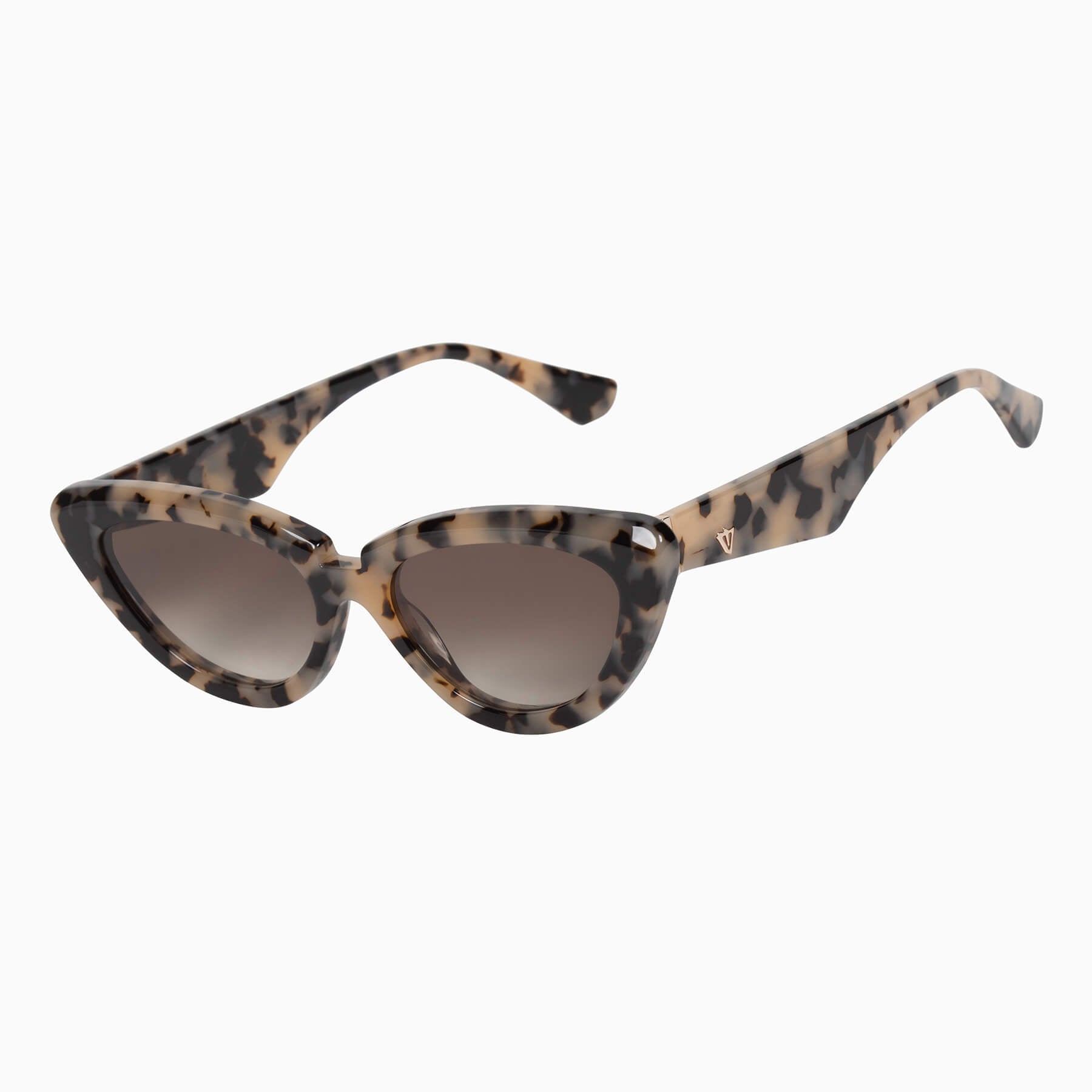 Valley Eyewear | Dayze | Sunglasses - Bone Tort w. Gold Metal Trim / Brown Gradient Lens