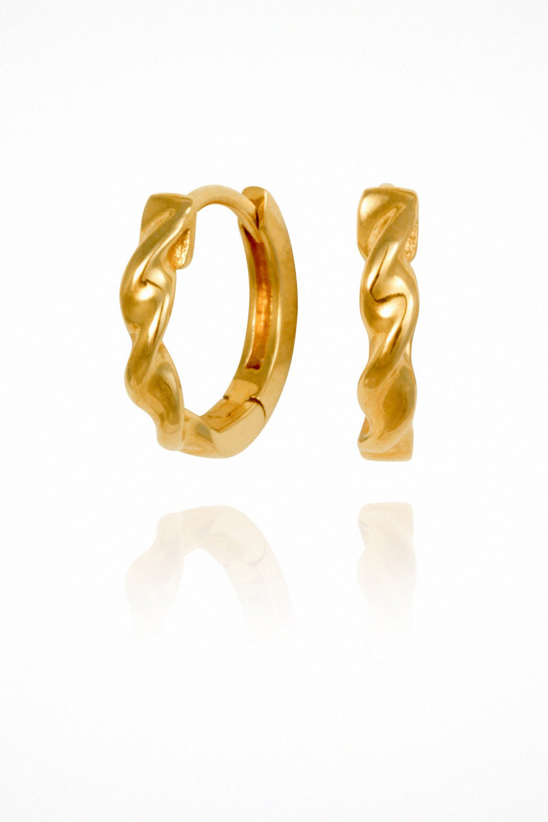 Temple Of The Sun | Helix Small Hoops - Gold