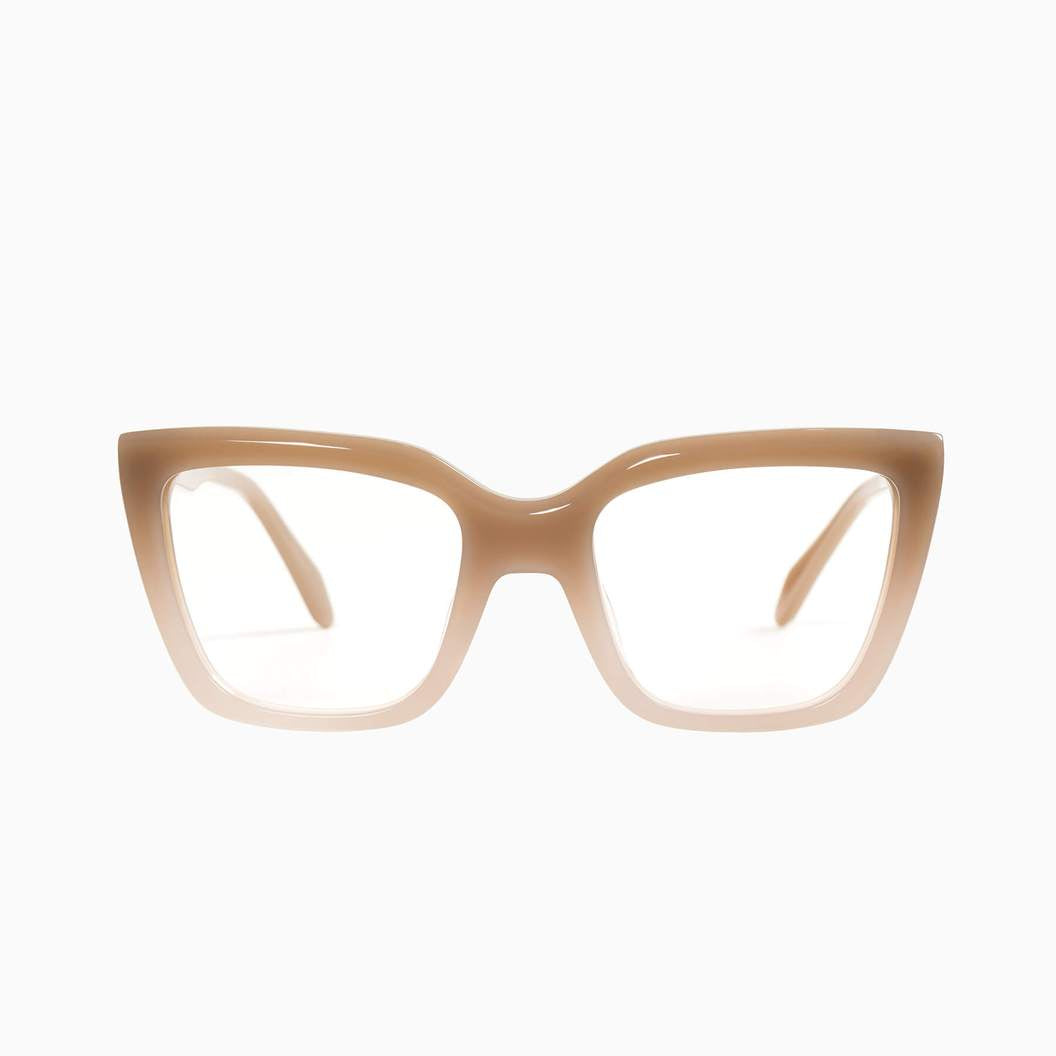 Valley Eyewear | Legion | Optics - Toffee Fade to Ivory / Clear Blue Blocker