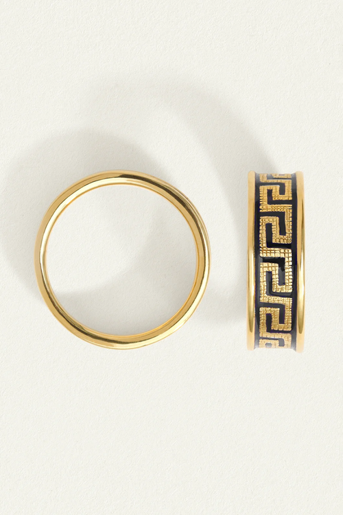 Temple Of The Sun | Meander Ring - Gold