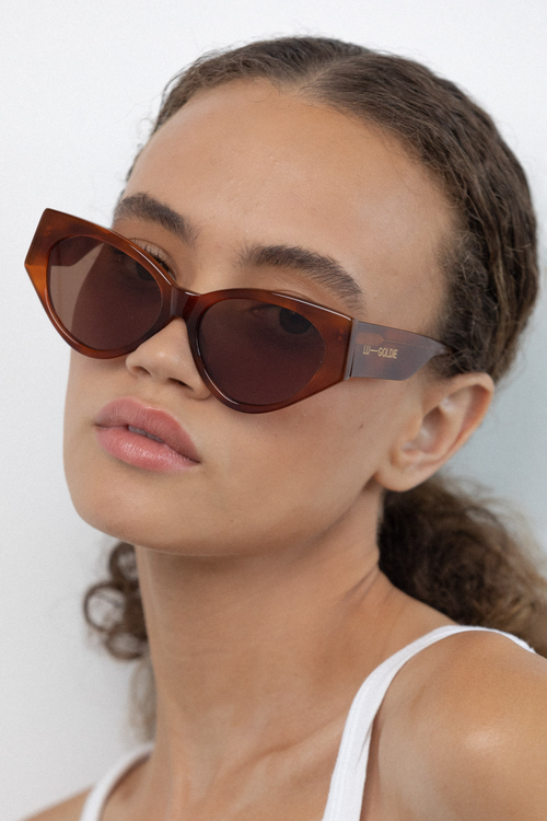 Lu Goldie | Milou Sunglasses - Chestnut
