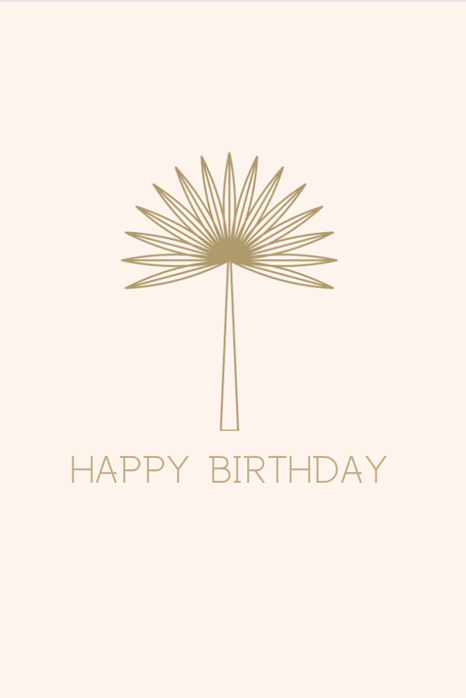 TFS | Happy Birthday Pandanus Greeting Card - Blank