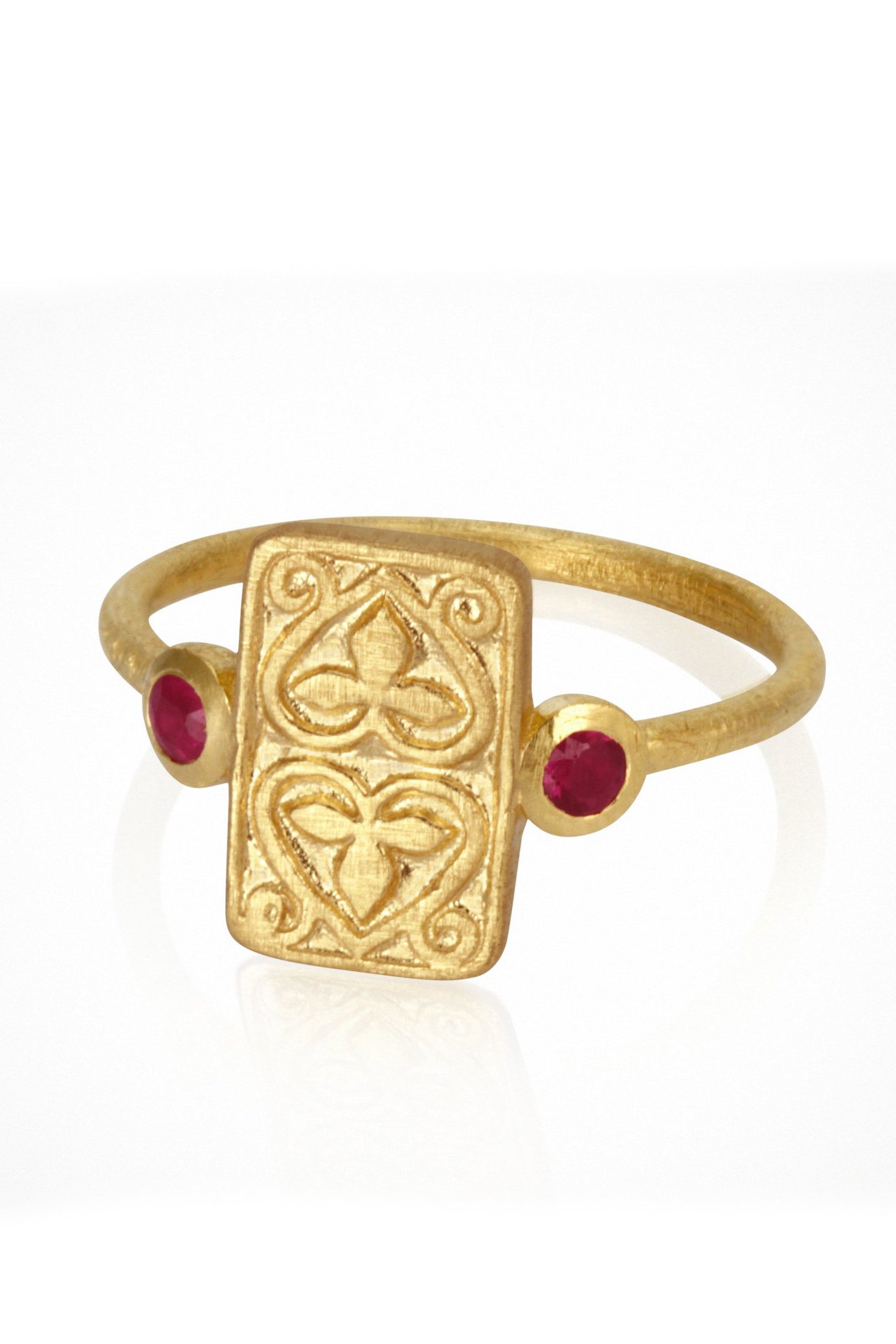 Temple Of The Sun | Ruby Seal Ring - Gold