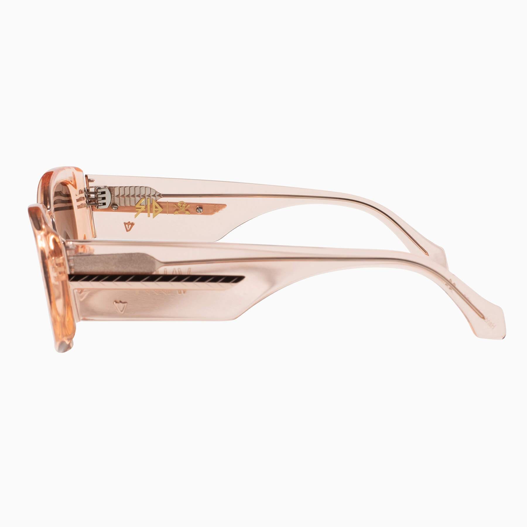 Valley Eyewear | Sid | Sunglasses - Crystal Pink w. Rose Gold Metal Trim / Brown Gradient
