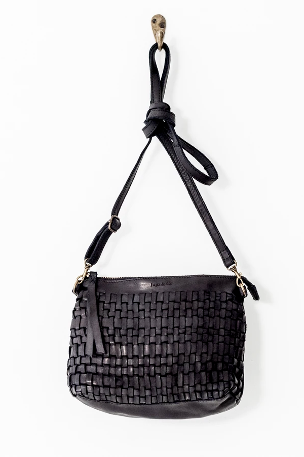 Woven Pouch Bag - Black