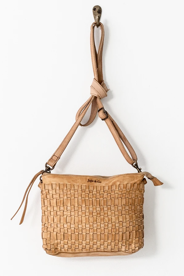 Woven Pouch Bag - Tan