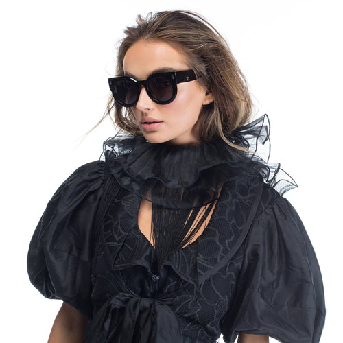 Valley Eyewear | A Dead Coffin Club | Sunglasses - Gloss Black / Black Lens