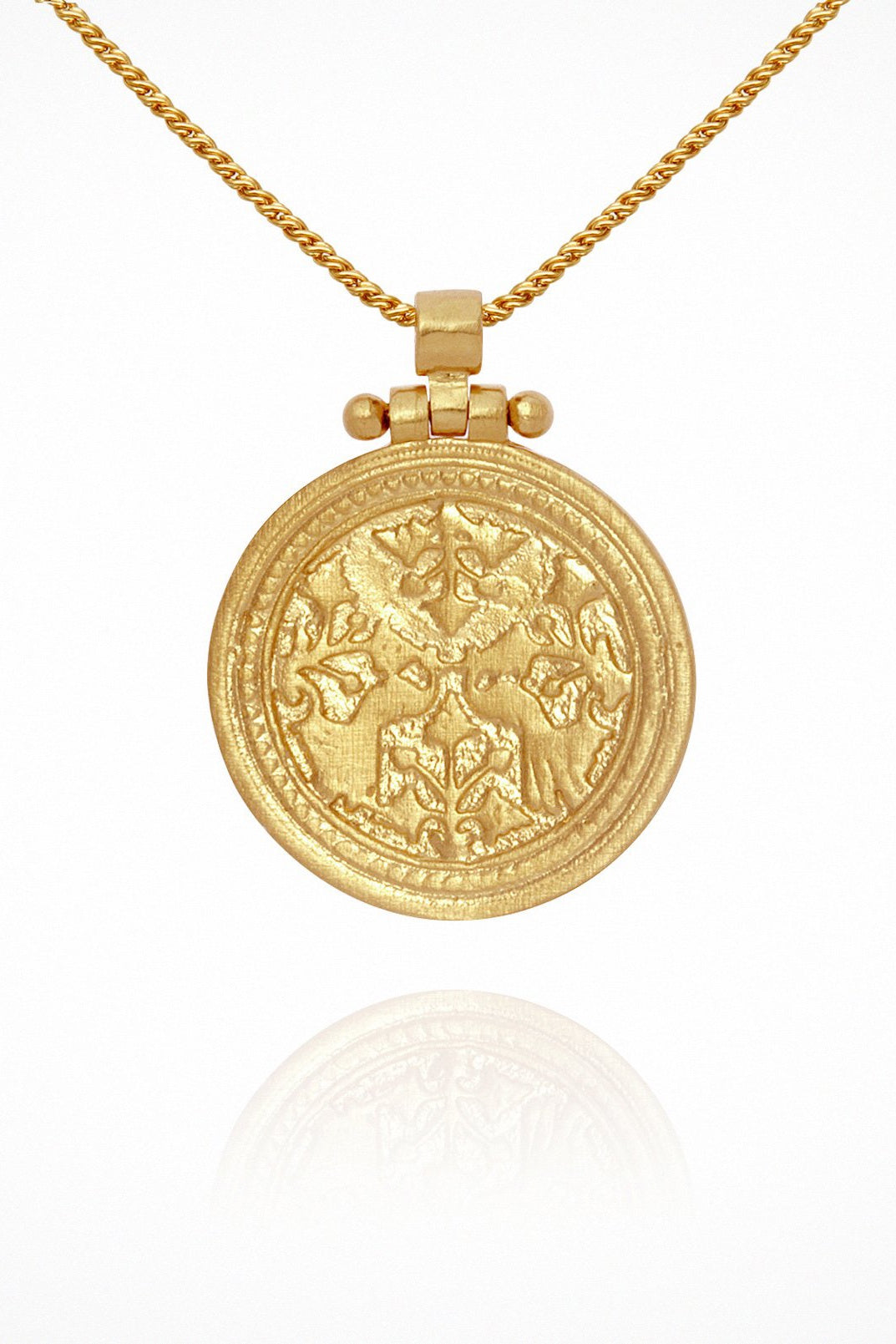 Temple Of The Sun | Peacock Necklace - Gold