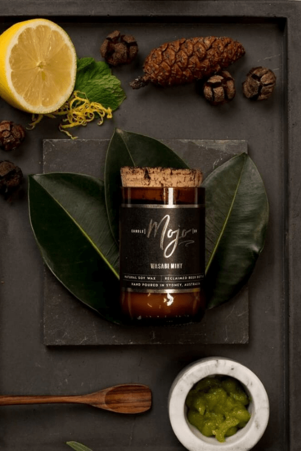 Beer Bottle Candle - Wasabi Mint - Candles - Mojo Candle Co. - Women's fashion at The Freedom State