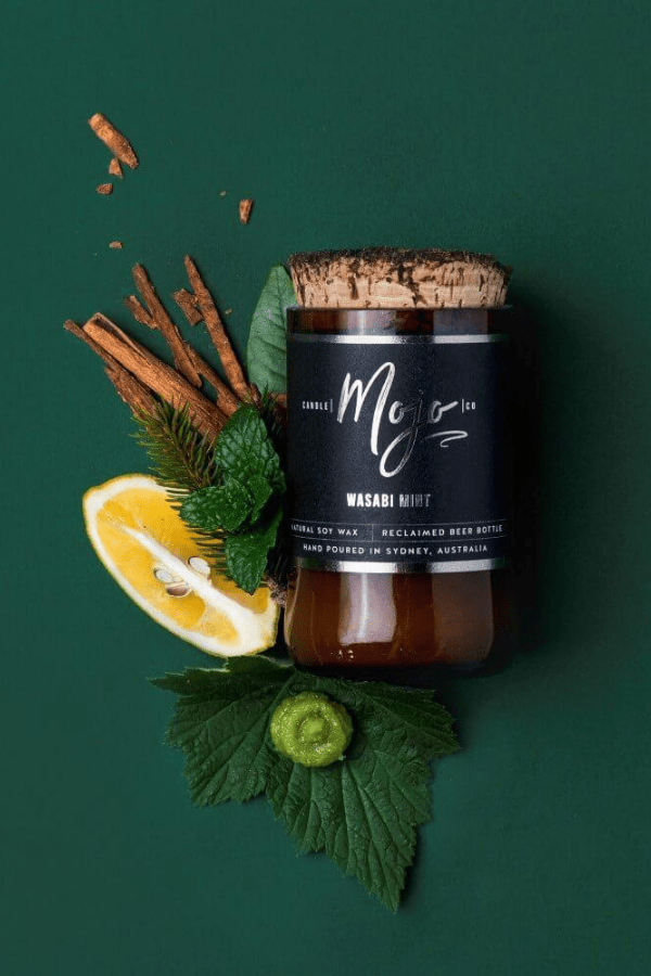 Beer Bottle Candle - Wasabi Mint - Candles - Mojo Candle Co. - Women's fashion at The Freedom State