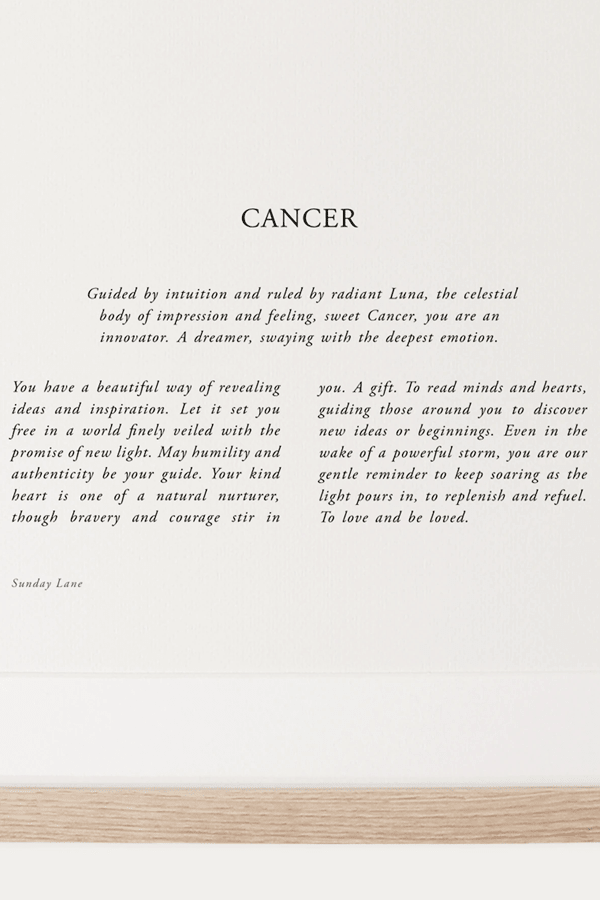 Cancer 4 - Wall Art - Sunday Lane - Women's fashion at The Freedom State