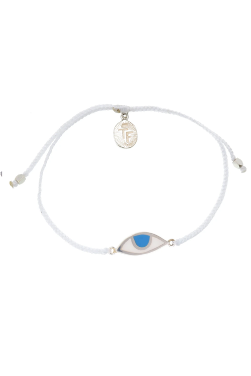 Eye Protection Bracelet - White - Silver