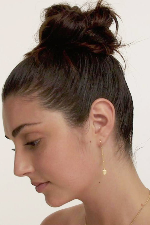 Hanging Lotus Earrings - Gold - Earrings - Temple Of The Sun - Women's fashion at The Freedom State