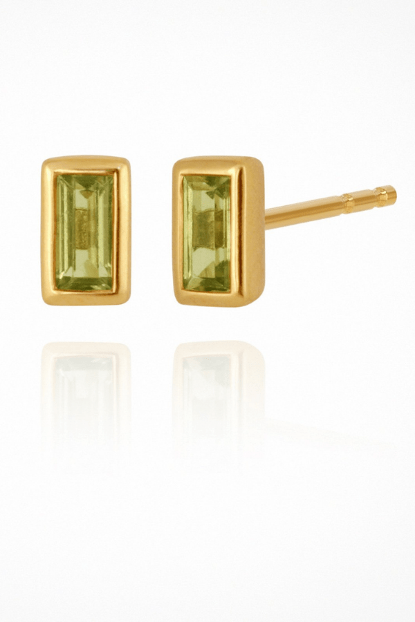 Leda Studs Peridot - Gold - Earrings - Temple Of The Sun - Women's fashion at The Freedom State
