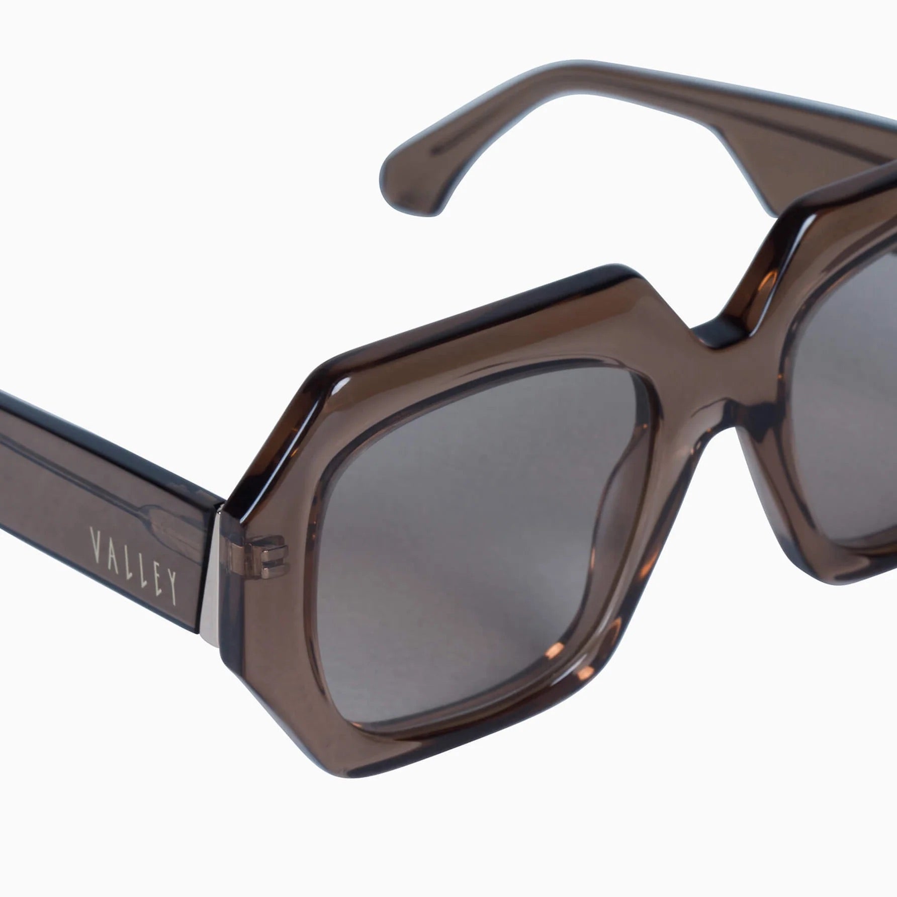 Monolith | Sunglasses - Transparent Mocha w. Gold Metal Trim / Light Brown Lens