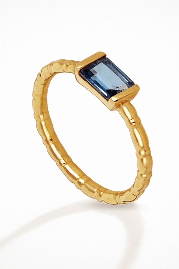 Pia Ring Topaz - Polished Gold - Rings - Temple Of The Sun - Women's fashion at The Freedom State