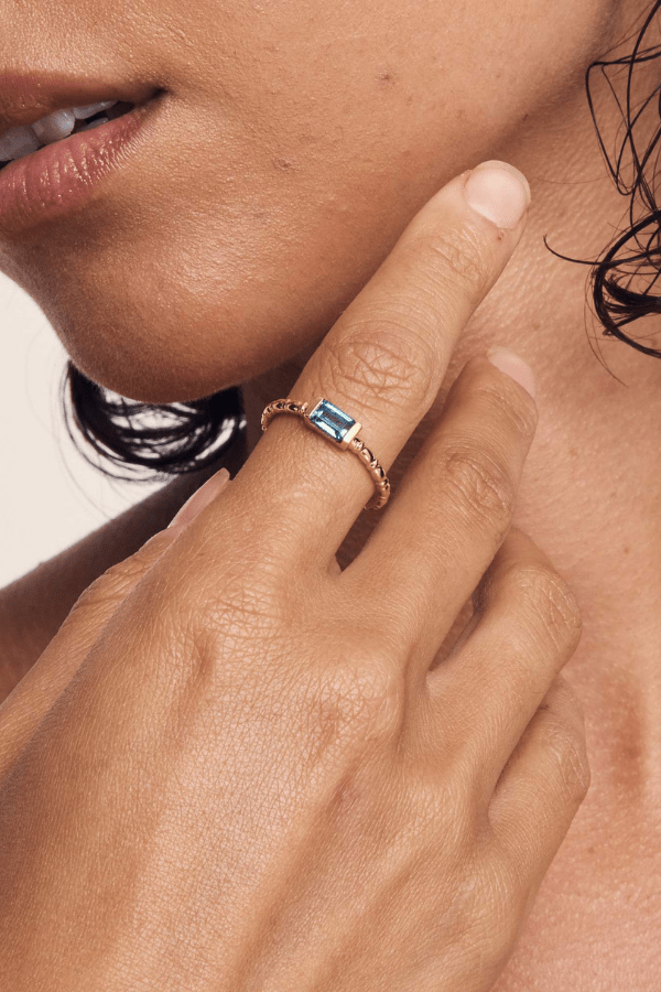 Pia Ring Topaz - Polished Gold - Rings - Temple Of The Sun - Women's fashion at The Freedom State