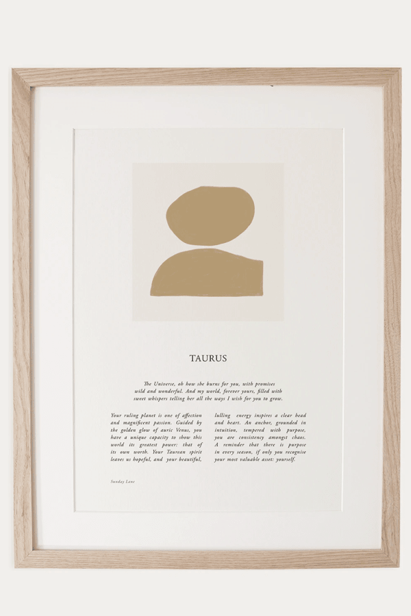 Taurus 4 - Wall Art - Sunday Lane - Women's fashion at The Freedom State